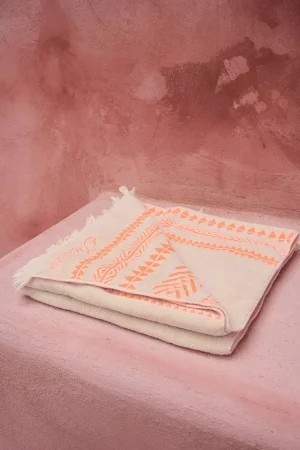 Devotion TWINS Beach Towel-N.Orange/Offwhite^Women Towels