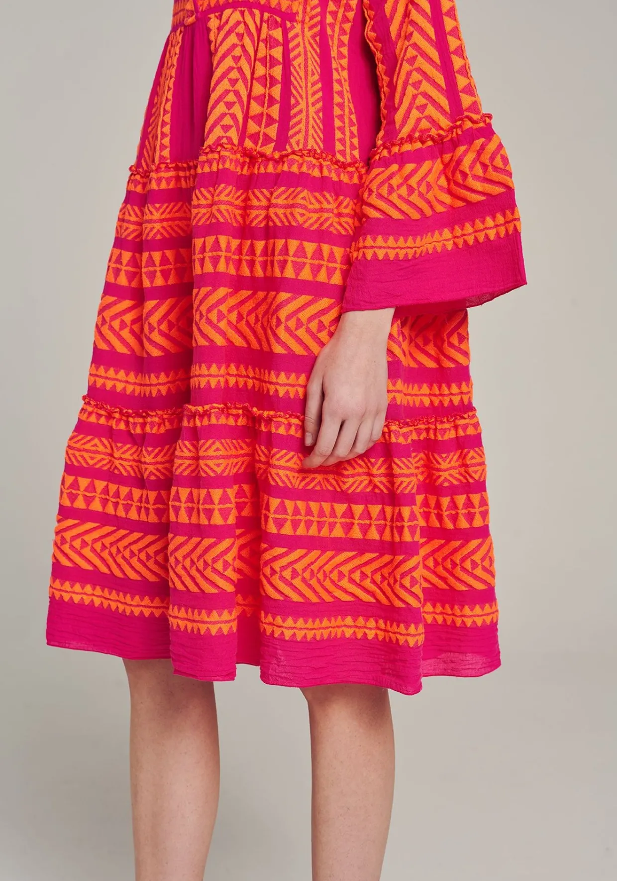 Devotion TWINS Ella Midi-N.Orange/Fushia^Women Dresses