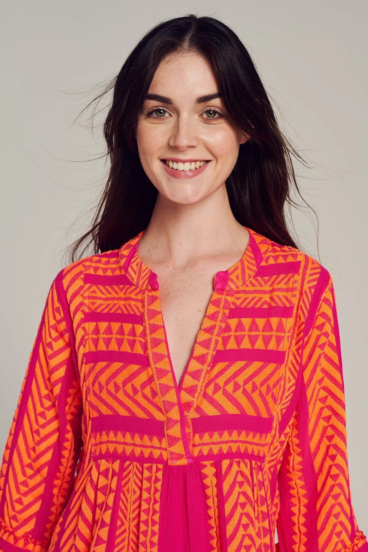 Devotion TWINS Ella Midi-N.Orange/Fushia^Women Dresses