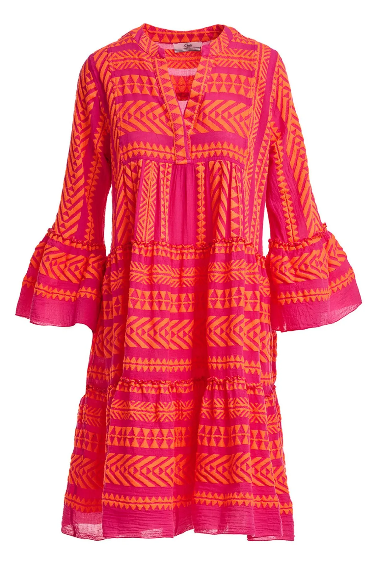 Devotion TWINS Ella Midi-N.Orange/Fushia^Women Dresses