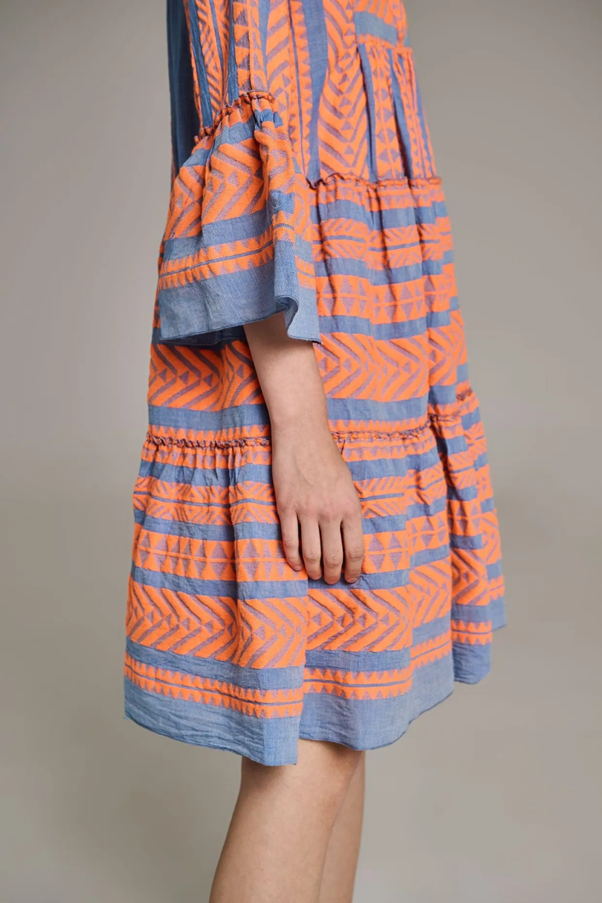 Devotion TWINS Ella Midi-Orange/Blue^Women Mommy & Me