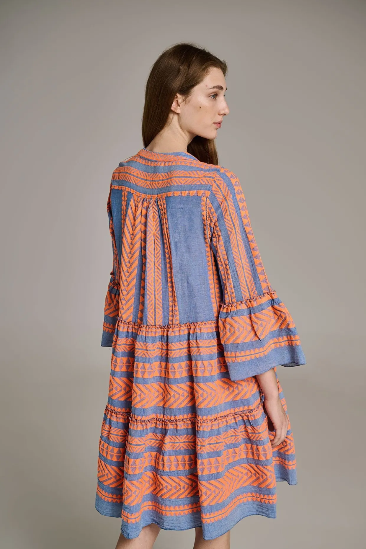 Devotion TWINS Ella Midi-Orange/Blue^Women Mommy & Me