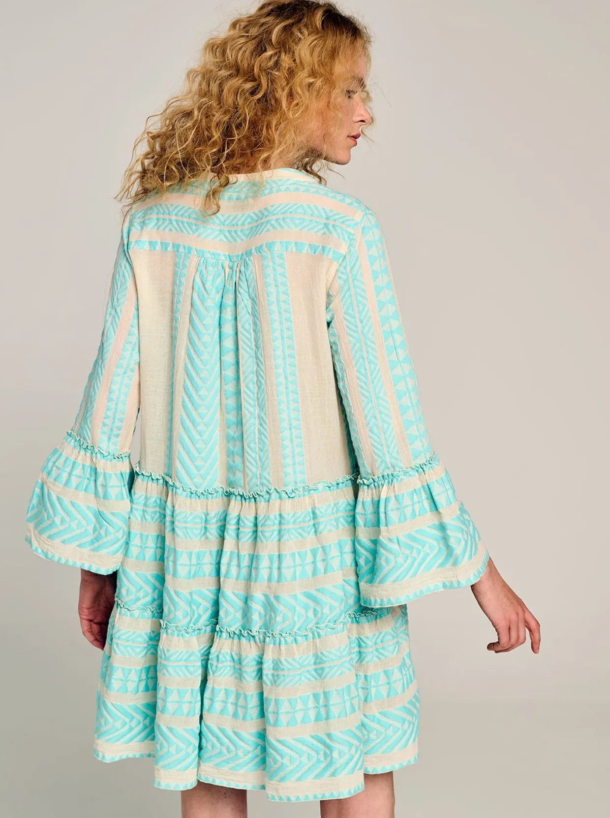 Devotion TWINS Ella Short-B.Blue/Offwhite^Women Dresses