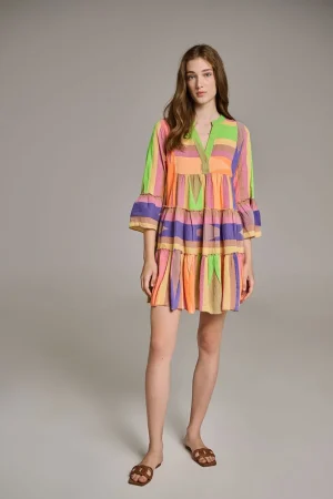 Devotion TWINS Ella Short-Beige/Blue^Women Dresses