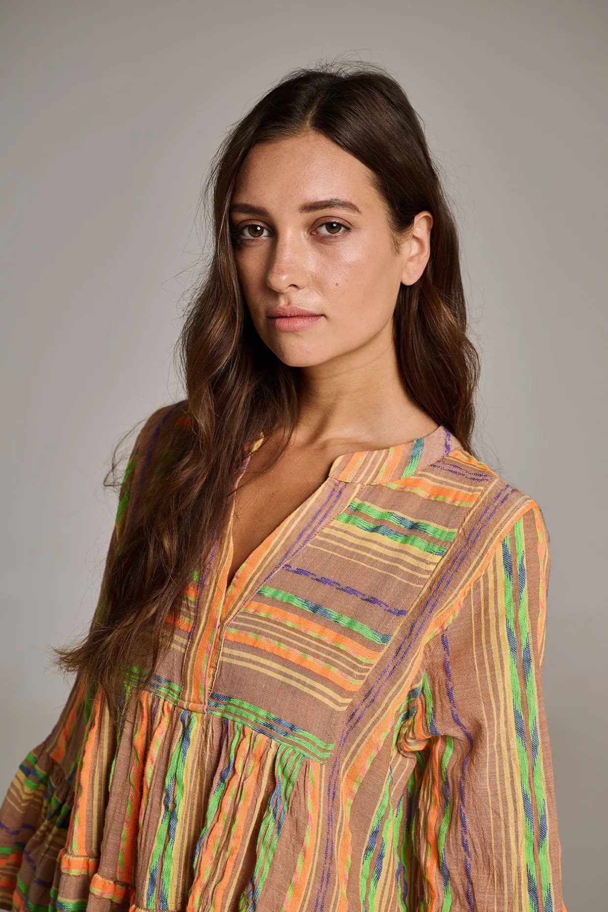 Devotion TWINS Ella Short-Beige/Orange^Women Dresses