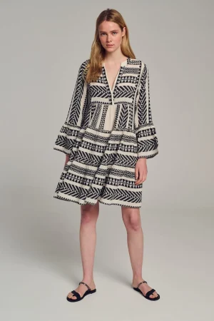 Devotion TWINS Ella Short-Black/Offwhite^Women Dresses