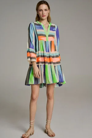 Devotion TWINS Ella Short-M.Blue/Green^Women Dresses