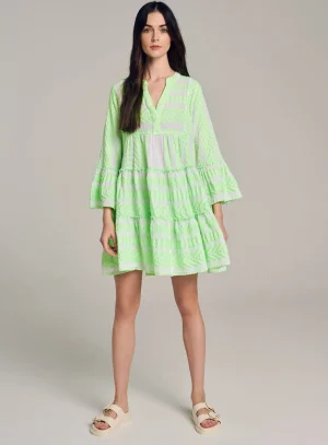 Devotion TWINS Ella Short-N.Gr-N.Lime/White^Women Dresses