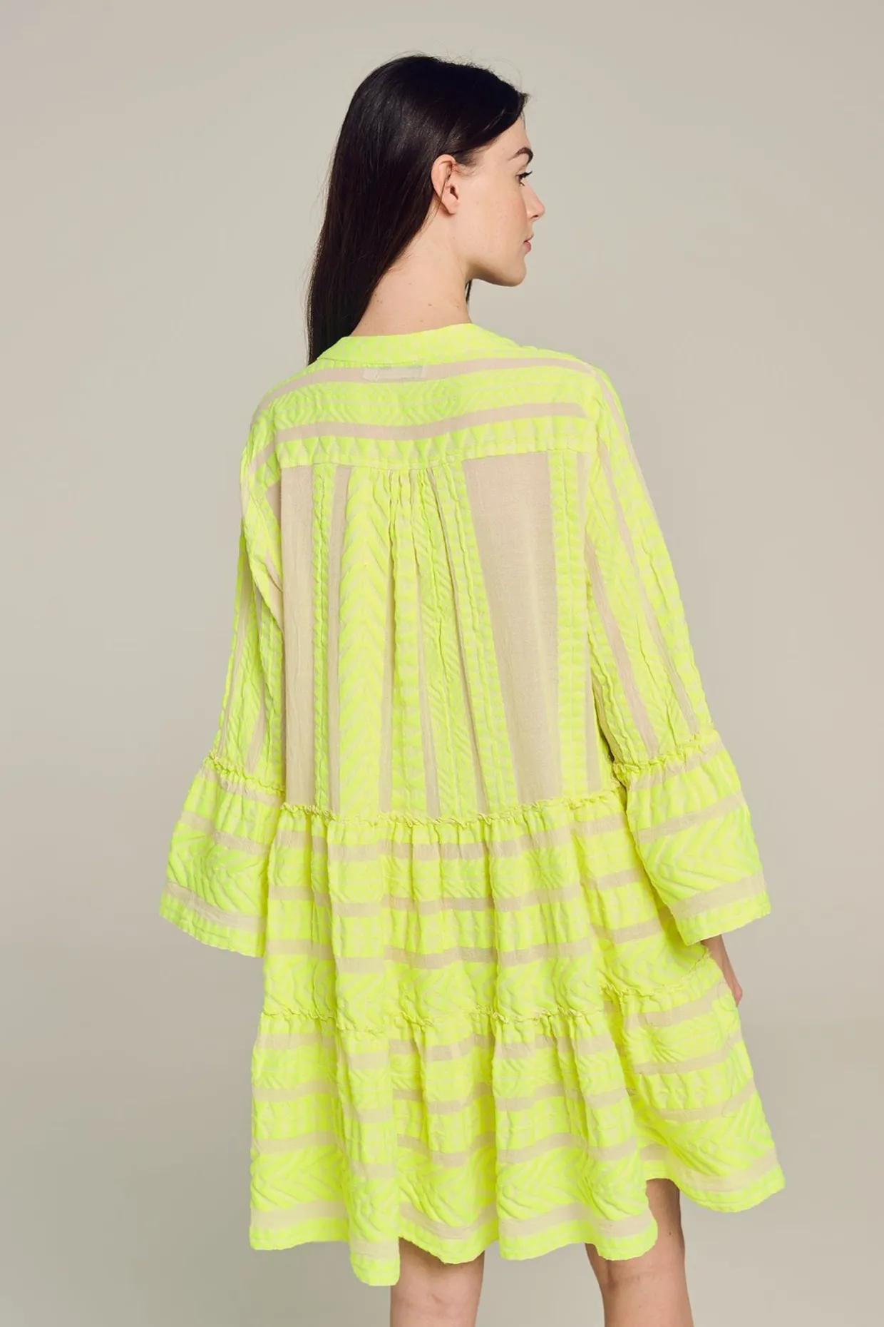 Devotion TWINS Ella Short-N.Lime/Offwhite^Women Dresses