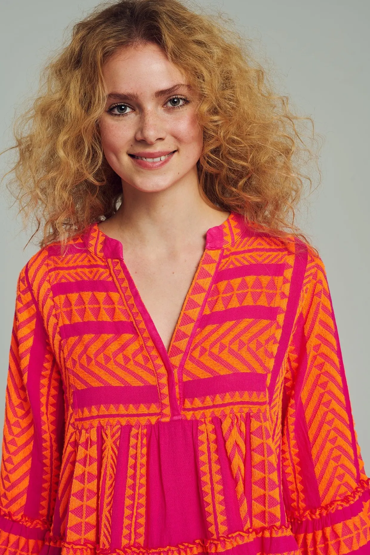 Devotion TWINS Ella Short-N.Orange/Fushia^Women Dresses