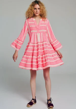 Devotion TWINS Ella Short-N.Pink/Offwhite^Women Dresses