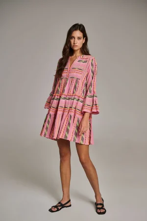 Devotion TWINS Ella Short-Pink/Orange^Women Dresses