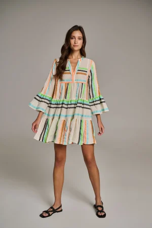 Devotion TWINS Ella-Offwhite With Colored Jacquard^Women Mommy & Me